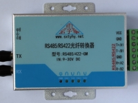 工業級 2路RS485/1路RS422 轉光纖轉換器 單模雙纖ST卡口 2級防雷